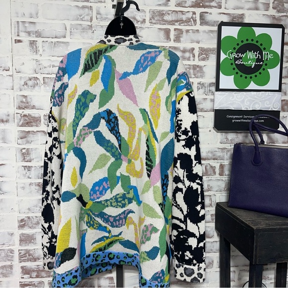 Mauve Multicolor Patterned Women's sweater - Picture 3 of 6